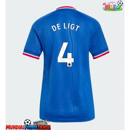 Camiseta Manchester United Matthijs de Ligt #4 Segunda Equipación Replica 2026-27 para mujer mangas cortas